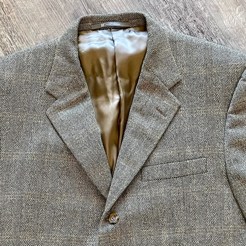 NWT Hickey Freeman Madison Blazer Green Wool and Cashmere Blend Sport Coat 42 - Picture 4 of 15